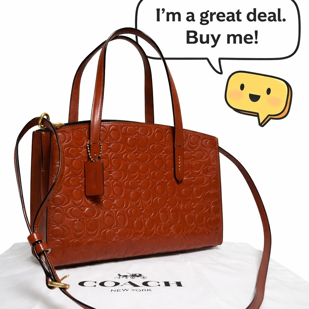Coach Embossed Leather Crossbody Bag – Excellent Condition – Compact & Stylish - Picture 15 of 16